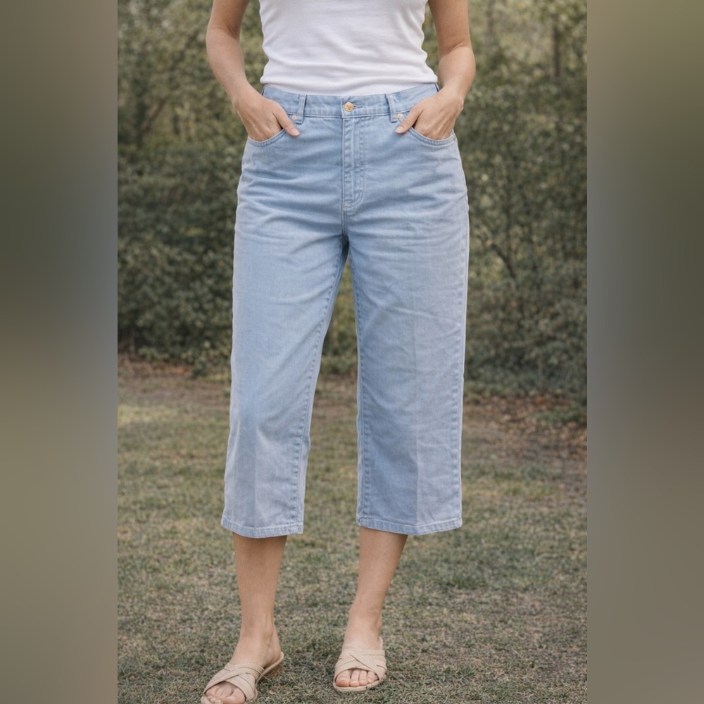 Vintage Lauren Jeans Co. Denim Capris | Size 10 | Light Blue